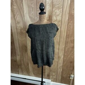 Nili Lotan Women’s Short Sleeve Green Geometric Print 100% Silk Blouse Size S